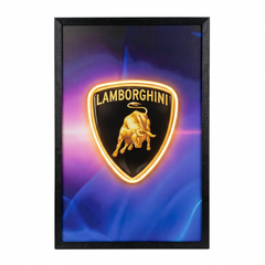 Lamborghini Logo Neon LED Wall Art 40x60cm USB Powered Decor Sign