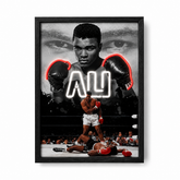 Muhammad Ali Neon LED Wall Art USB Powered Boxing Canvas 40x60cm