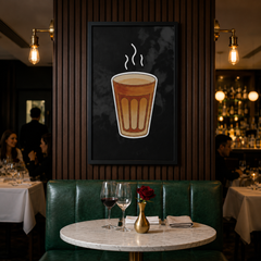 Tea Cup Neon LED Wall Art 40x60cm USB Powered Kitchen Home Decor