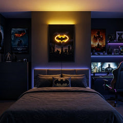Batman Neon LED Wall Art 40x60cm USB Powered Superhero Decor Sign UK