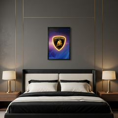Lamborghini Logo Neon LED Wall Art 40x60cm USB Powered Decor Sign