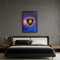 Lamborghini Logo Neon LED Wall Art 40x60cm USB Powered Decor Sign