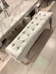 1.6m Marble Grey Dining Table Minister HQ Silver Chairs