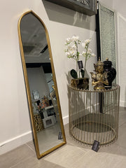 127 X 31Cm Arch Mirror Medieval Style Gold Mirror