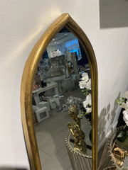 127 X 31Cm Arch Mirror Medieval Style Gold Mirror