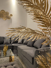 135Cm Luxe Gold Faux Palm Tree Decor