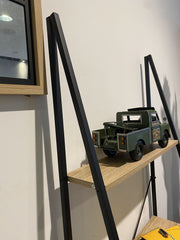 180Cm Ladder 4 Shelf Unit In Oak Effect