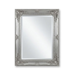 Vintage Wall Mirror 50cm x 60cm Silver Ornate Antique Style Frame