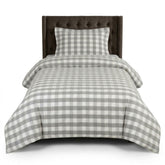 Gaveno Cavailia Natural Gingham Single Duvet Cover Bedding Set