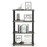 Hudson 4 Tier Shelving Unit - Industrial Concrete Effect Display Stand