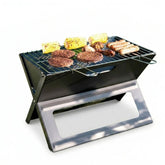 Folding Flat Portable Charcoal BBQ - Stainless Steel Outdoor Grill