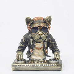 Home Luxe French Bulldog DJ Ornament 28cm - Cool Decorative Dog Figure
