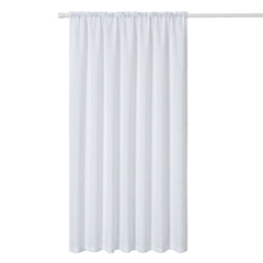 Linen White Voile Curtain Panel - Lightweight Slot Top 55" x 90"
