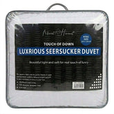 About Home King Seersucker Duvet - Luxury Touch of Down Soft Bedding