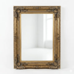 Vintage Wall Mirror 90cm x 120cm Country Gold Ornate Antique Frame