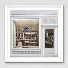Dior Maison Boutique White Step Frame 70x70cm Luxury Wall Art Decor