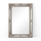 Vintage Antique Silver Wall Mirror 60x90cm Ornate Baroque Frame