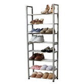 About Home 8-Tier Stackable Shoe Rack - Versatile Grey Storage Tower