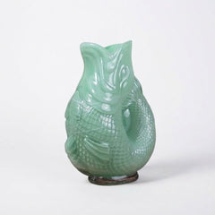 Home Luxe Sage Green Glass Fish Shaped Flower Vase Home Decor | 30cm