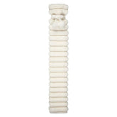 75cm Long Ribbed Faux Fur Hot Water Bottle - Luxury Winter White