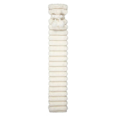 75cm Long Ribbed Faux Fur Hot Water Bottle - Luxury Winter White