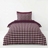Gaveno Cavailia Mulberry Gingham Single Duvet Cover Bedding Set