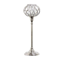 Large 42cm Sparkle Gem Nickel Candle Stick Holder Table Decoration