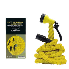 Superhose 25ft Expandable Garden Hose with Multi-Function Spray Gun