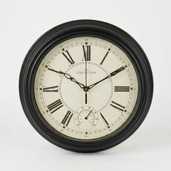 Traditional Lincoln Black Wall Clock Vintage Roman Numeral Dial