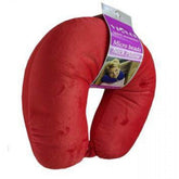 Travel Log Red Memory Foam Neck Pillow and Eye Mask Sleep Set