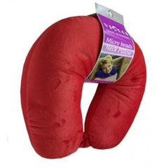 Travel Log Red Memory Foam Neck Pillow and Eye Mask Sleep Set