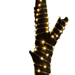 Solar Powered 10m Micro LED Rope Light - 100 Warm White Garden LEDs