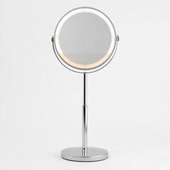 7" Rechargeable LED Double Sided Makeup Mirror - Chrome Finish 3X Zoom