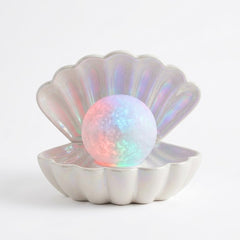 Home Luxe Seashell Dream Swirl Pearl LED Mood Lamp | Pearl White