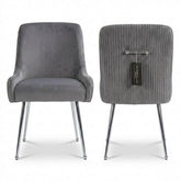 Marco Dining Chair Brushed Velvet Grey