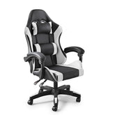 Black & White Gaming Chair Ergonomic Neck & Back Support Office Seat
