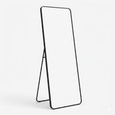 Verona Black Soft Edged Metal Mirror - 60x165cm Modern Full Length
