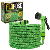 Flohose 30m Expanding Garden Hose with 7-Dial Spray Gun - Kink-Free