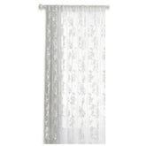 Traditional White Floral Lace Voile Curtain Panel - 57" x 90"