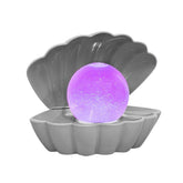 Gibson Gifts Seashell RGB Glitter Lamp - Portable LED Mood Light