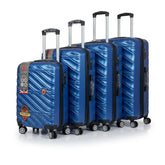 Royal Blue 4-Piece ABS Luggage Set - TSA Lock & 360° Spinner Wheels