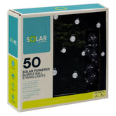 Solar Living 50 Cool White LED Bubble Ball String Lights - 10m Length