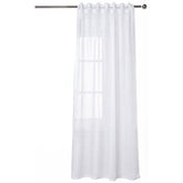 White Amber Textured Voile Curtain Panel - 55" x 90" Home Collection