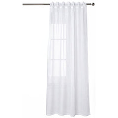 White Amber Textured Voile Curtain Panel - 55" x 90" Home Collection