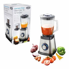 Professional 1000W Blender & Grinder - 1.5L Silver Stainless Steel