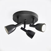 Malmo 3-Light Ceiling Light - Modern Black Minimalist Semi-Flush Mount