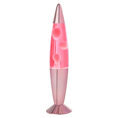 Global Gizmos Rose Gold Lava Lamp - 16 Inch Pink Wax & Clear Liquid