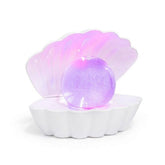 White Glitter Pearl Seashell Colour Changing Mood Light - USB/Battery