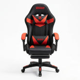 ZADAR Red/Black Musical Gaming Chair with Bluetooth, RGB & Footrest