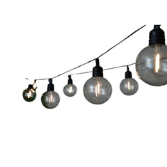 Solar Powered Edison Style Light Bulb String Lights 10pk - Warm White